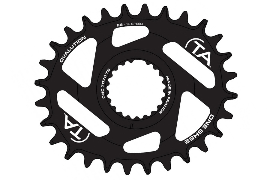 Specialites ta kettingblad one sh52 ovalution shimano (11/12s) direct mount zwart mat (30)
