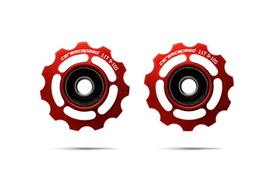 Ceramicspeed derailleurwieltjes shimano 11s (rood)