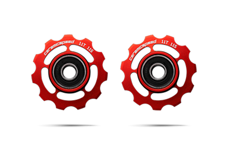 Ceramicspeed derailleurwieltjes alpha sram red/force e1 (rood)