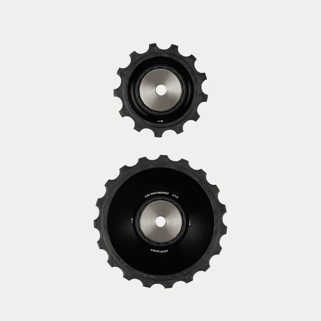 Ceramicspeed oversized derailleurwieltjes alpha disc 13/19 tanden (zwart)